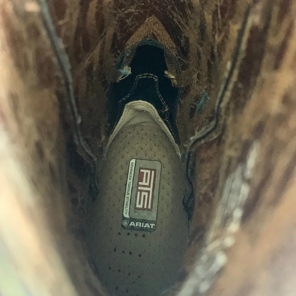 Ariat Women’s Heritage Western R-Toe Boots Sassy Brown 6 - Picture 9 of 11